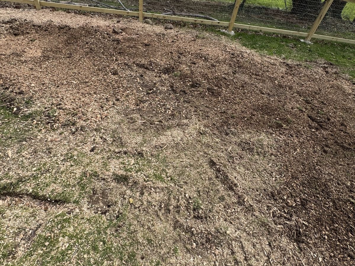 Stump ground below grade